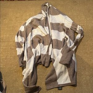 Mossimo Supply Co. Brown and White Striped Cardigan